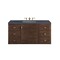 James Martin Vanities Amberly 48in Single Vanity, Mid-Century Walnut w/ 3 CM Charcoal Soapstone Top 670-V48-WLT-3CSP - alternate 2